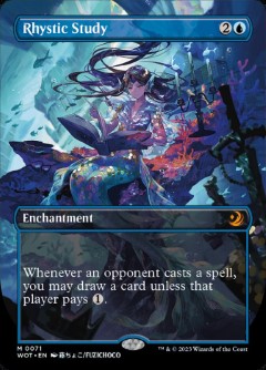 Rhystic Study Wilds of Eldraine- Enchanting Tales Anime Bordless